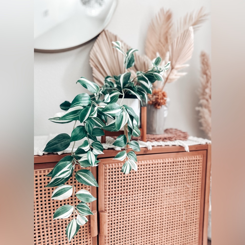 Pottery Barn Artificial Wandering Variegated Plant minimalist Boho Decor - Picture 5 of 7